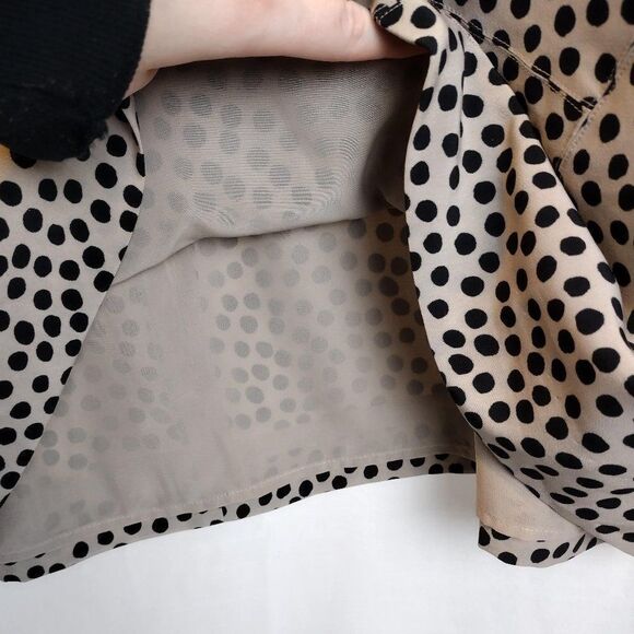 BCBG Generation Polkadot Patchwork A-Line Skirt Size 12 - Picture 6 of 15